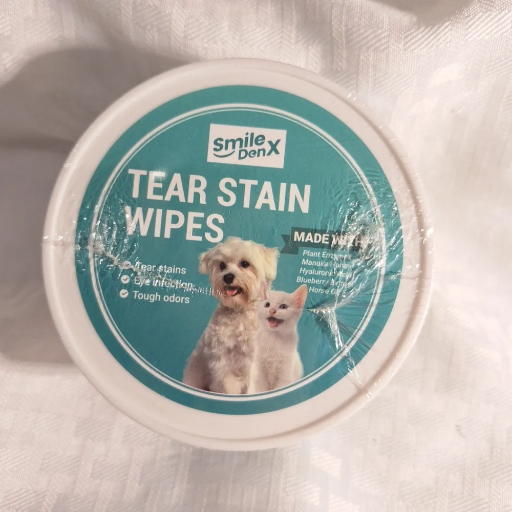 Tear Stain Wipes for Dogs - White 100count